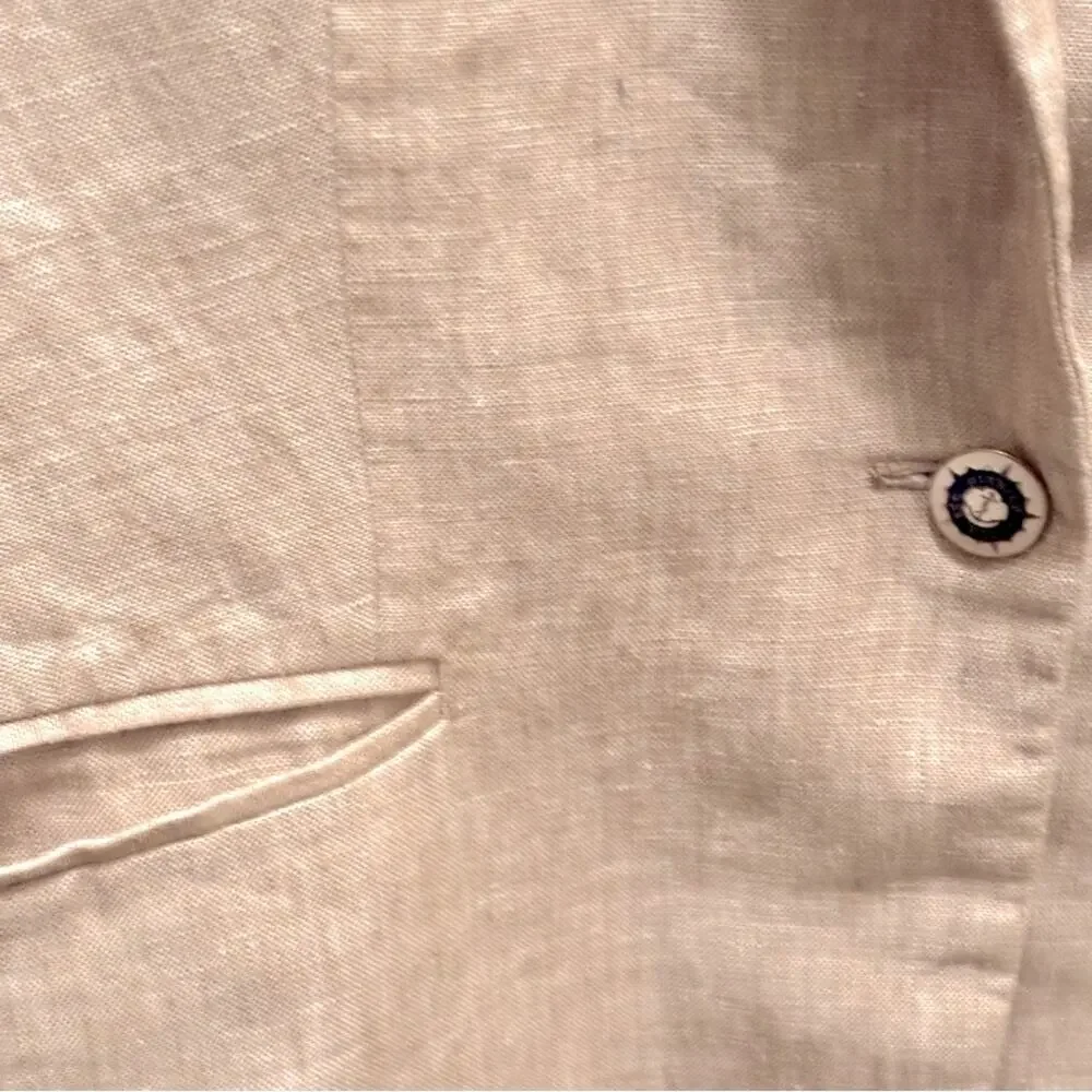 J. Crew Linen Blend Beige Blazer - Picture 4 of 9